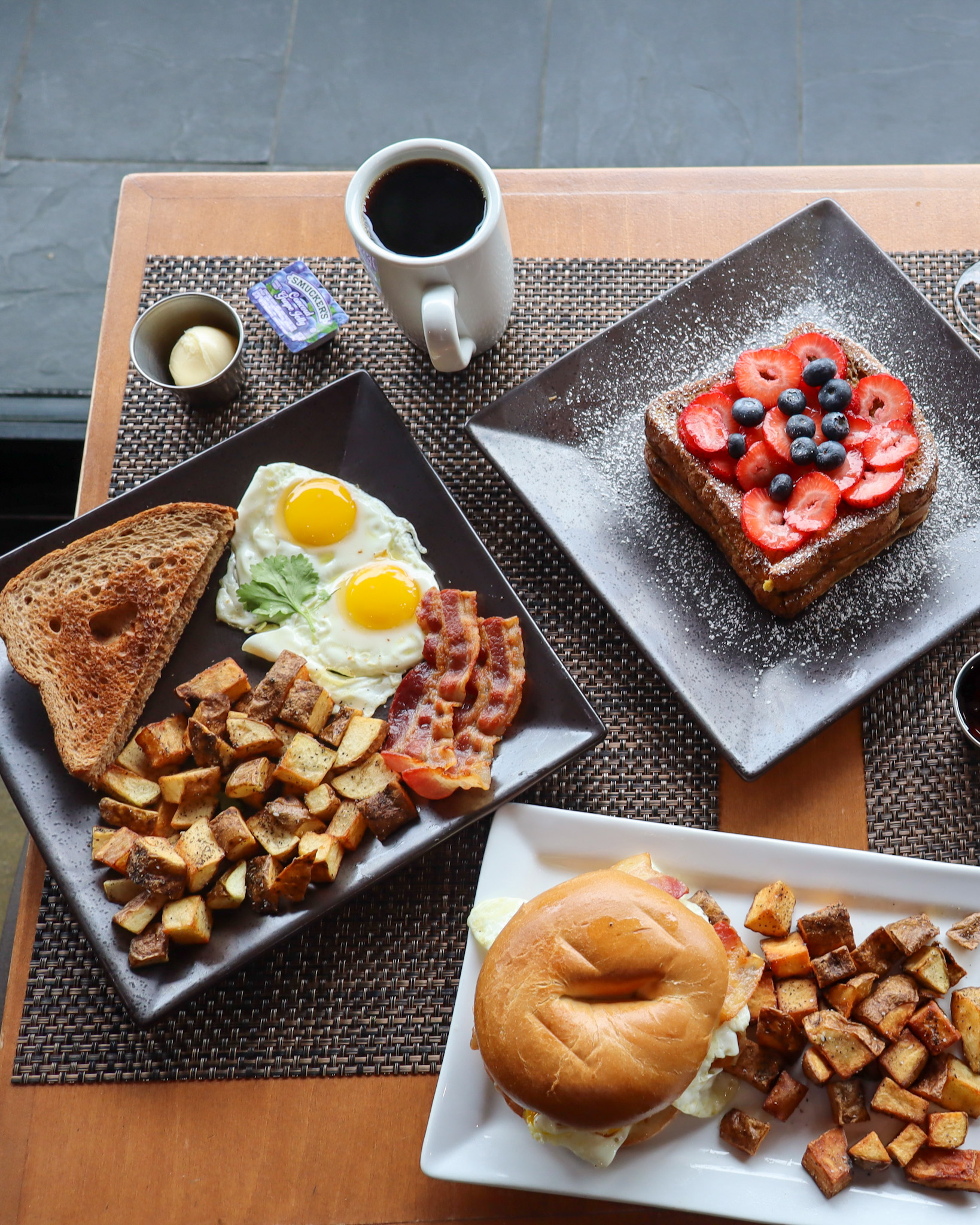 Free breakfast at The Glass Door restaurant